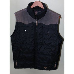 Bellfield Men's Fall Winter Vest Jacket Black Gray Sz L